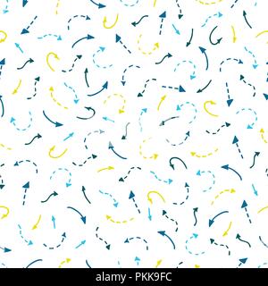 Schöne nahtlose Muster mit handgezeichneten Pfeile. Perfekt geeignet für Gewebe, Notebooks und Sachen für Kinder. Stock Vektor