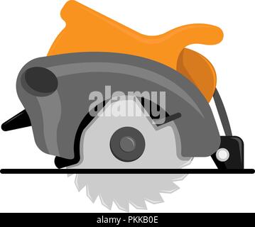 Vector Illustration einer Kreissäge für den Bau Organisationen. Stock Vektor