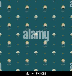 Cute nahtlose Muster mit handgezeichneten fantasy Blumen. Stock Vektor