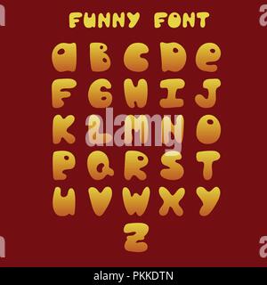 Lustige handgezeichnete englischen Alphabet. Stock Vektor