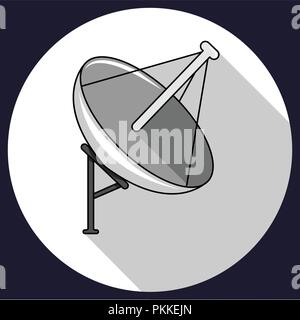 Vector Illustration des Satelliten. Satelliten-kommunikation. Stock Vektor