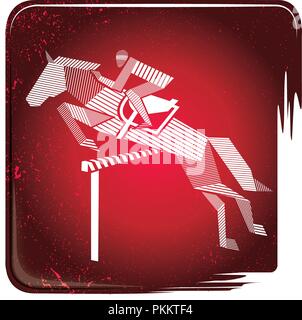 Pferdesport springen stripy Symbol Stock Vektor