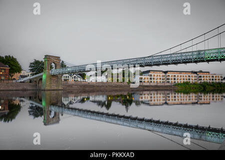 Wilford Suspension Bridge, Nottingham, Großbritannien Stockfoto