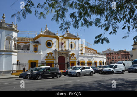 Europa, Spanien, Andalusien, Sevilla Plaza de Toros Bull Ring Stockfoto