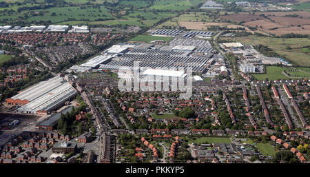 Luftaufnahme der Bentley in Crewe, Cheshire Stockfoto