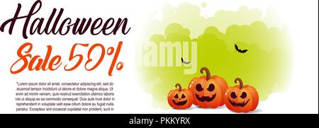 Halloween Verkauf Angebot design Vorlage. Stock Vektor