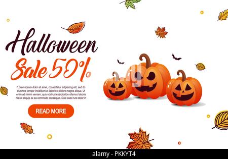 Halloween Verkauf Angebot design Vorlage. Stock Vektor