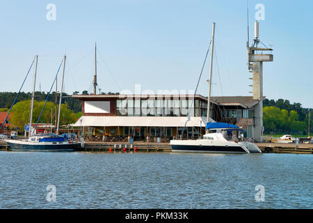 Hafen in der Stadt Nida in der Nähe von Klaipeda auf die Kurische Nehrung Neringa an der Ostsee in Litauen. Stockfoto