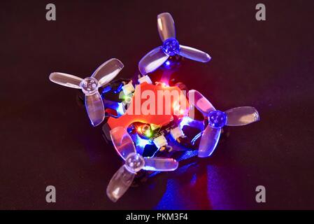 Imprimo DroneArt RC AUGE 3D-gedruckten Rahmen zusammen micro Drone auf dem Display auf der CES (Consumer Electronics Show) in Las Vegas, Nevada, USA. Stockfoto