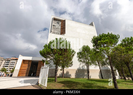 Äußere des Iesu Kirche Iglesia de Iesu, Rafael Moneo Architekt, San Sebastián, Guipúzcoa, Baskenland, Spanien Stockfoto