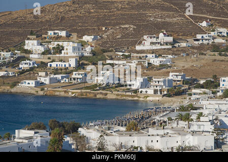 Dorf Ornos, Mykonos - Ägäis - Griechenland Stockfoto