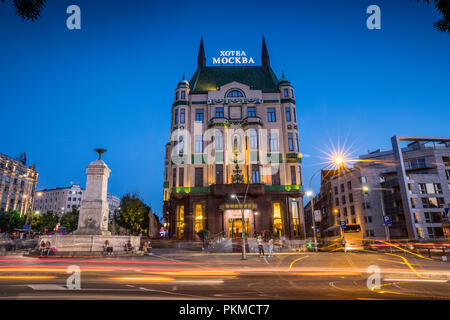 Hotel Moskva Belgrad Stockfoto