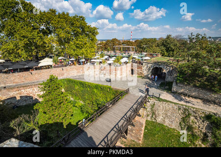 Terasa bar in der Festung Kalemegdan in Belgrad Stockfoto