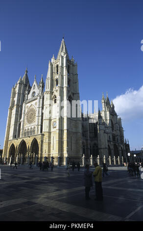 Santa Maria de la Regla Leon Kathedrale in Leon Spanien April 2007 Stockfoto