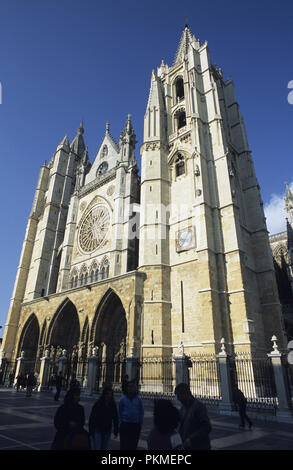 Santa Maria de la Regla Leon Kathedrale in Leon Spanien April 2007 Stockfoto