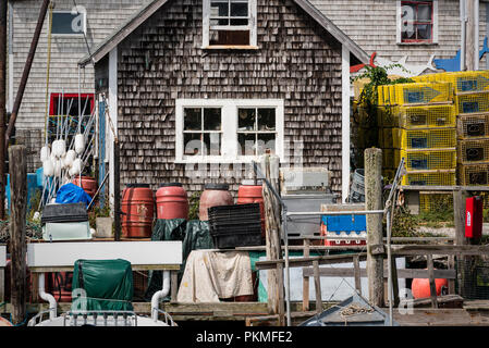 Malerische Fischerdorf Menemsha, Chilmark, Martha's Vineyard, Massachusetts, USA. Stockfoto