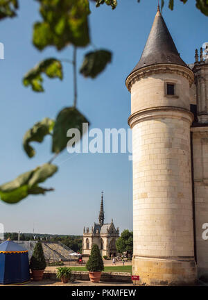 Das königliche Schloss in Amboise an der Loire in Frankreich Stockfoto