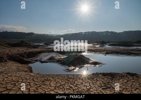 Die Auswirkungen des Klimawandels, trockenes Land, Wasserknappheit Stockfoto