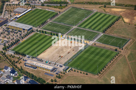 Luftaufnahme, Brackeler Feld, Bau Bereich Hohenbuschei, BVB Training Center, Dortmund, Ruhrgebiet, Nordrhein-Westfalen Stockfoto