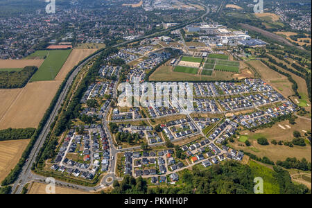 Luftaufnahme, Brackeler Feld, Bau Bereich Hohenbuschei, BVB Training Center, Dortmund, Ruhrgebiet, Nordrhein-Westfalen Stockfoto