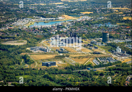 Luftaufnahme, Industriegebiet Phoenix-West, Industrial Park, ehemaliger Stahlwerke Hoesch Dortmund, Amprion Stockfoto