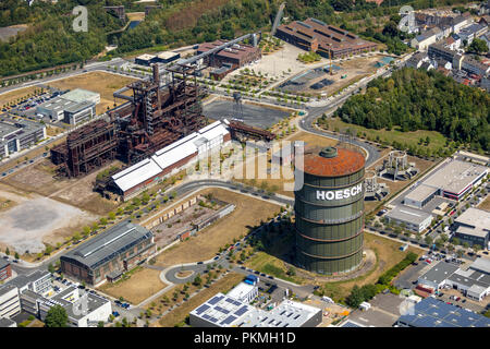 Luftaufnahme, Industriegebiet Phoenix-West, Industrial Park, ehemaliger Stahlwerke Hoesch Dortmund, Amprion Stockfoto