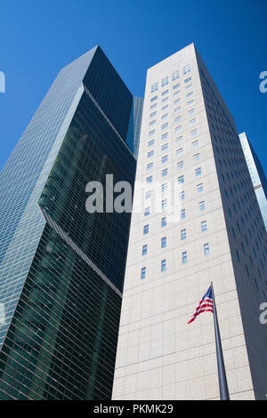 New York, USA - 30. Juli 2013: Detail der typischen Wolkenkratzer in New York, USA Stockfoto