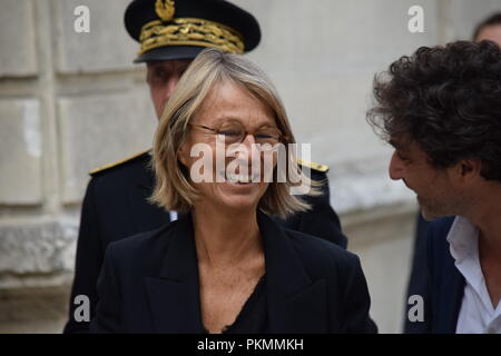 La Rochelle, Frankreich. 14. Sep 2018. Françoise Nyssen, Minister für Kultur, auf die Fiktion Festival 2018 in La Rochelle. Credit: Fabrice Restier/Alamy leben Nachrichten Stockfoto