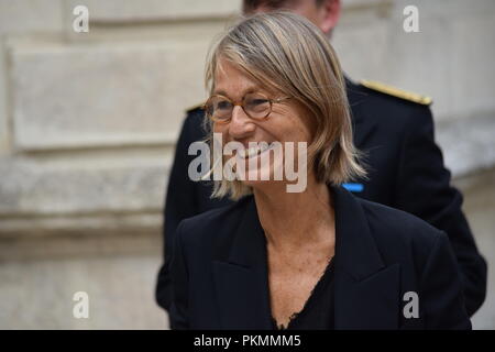 La Rochelle, Frankreich. 14. Sep 2018. Françoise Nyssen, Minister für Kultur, auf die Fiktion Festival 2018 in La Rochelle. Credit: Fabrice Restier/Alamy leben Nachrichten Stockfoto