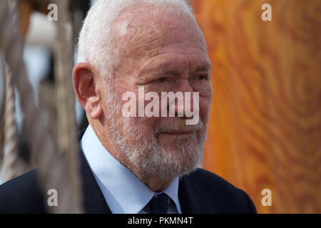 Southampton, UK, 14. September 2018, Southampton boat show wurde offiziell von Sir Robin Knox-Johnston eröffnet als feiert das 50. Jahr. Credit: Keith Larby/Alamy leben Nachrichten Stockfoto