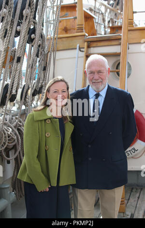 Southampton, Großbritannien. 14. Sep 2018. Miranda Krestovnikoff, TV Umweltschützer, auf der Southampton Boat Show. Credit: Expo Foto/Alamy leben Nachrichten Stockfoto