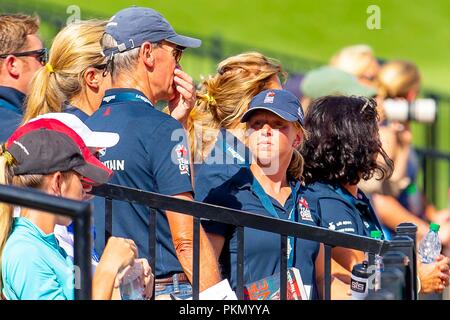 Tryon, USA. 14. September 2018. Ros Canter. GBR. Eventing Dressur. Tag 4. World Equestrian Games. WEG 2018 Tryon. North Carolina. USA. 14.09.2018. Credit: Sport in Bildern/Alamy leben Nachrichten Stockfoto