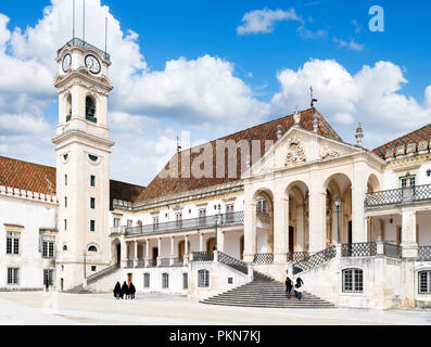 Universität Coimbra. Juristische Fakultät der Gebäude, Paço das ESCOLAS, die Alte Universität (Velha Universidade), Coimbra, Portugal Stockfoto