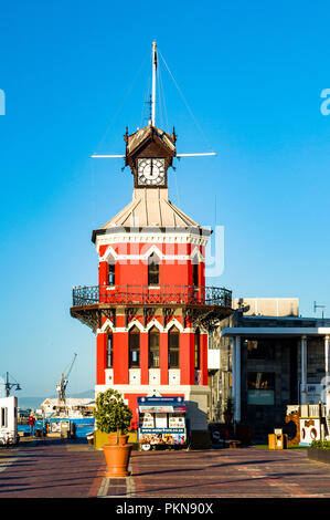 Eine alte rote Port Gebäude in Kapstadt, Südafrika Stockfoto