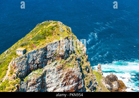 An old hut at the very edge of The Cape of Good Hope, South Africa Stockfoto
