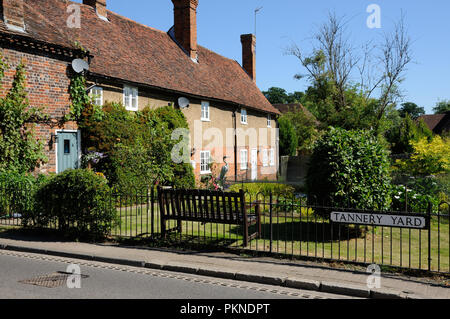 Gerberei Hof. Whitwell, Hertfordshire. Es ist eine Erinnerung an eine Vergangenheit Industrie in das Dorf. Stockfoto