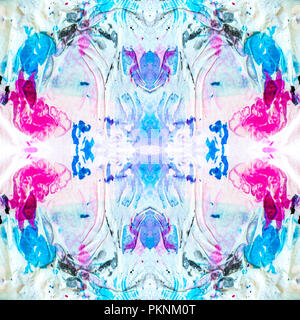 Abstrakte Kunst grunge nahtlose Muster. Fabric Textur von bunten geometrischen Formen. Stockfoto