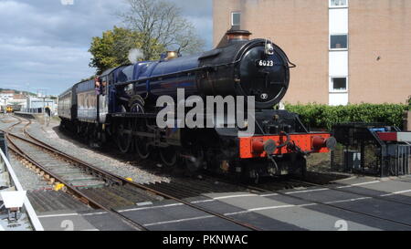 GWR 6000 Klasse 6023 König Edward II. in Paignton, Devon, England, Großbritannien Stockfoto