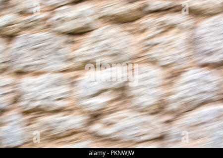 Trockenmauern Wand in einer Geschwindigkeit, die Unschärfe auf Mallorca, Spanien. Stockfoto