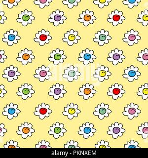 Tendercolored stilvolle nahtlose Vektor rosa Hintergrund mit Kamille Blumen, kleine niedliche Blumen Stock Vektor