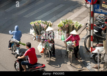 Straßenhändler in Hanoi Old Quarter (Hanoi) Stockfoto