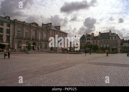 Dr. Laennec Platz, benannt nach dem berühmten stereoskop Erfinder in Quimper in der Provinz Bretagne der Nord-westlichen Frankreich, Stockfoto