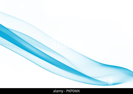 Abstrakt Blau Rauch auf weißem Hintergrund Stockfoto