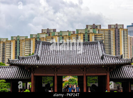 Hongkong - 03 Juli, 2018: Chi Lin Nunnery in Hongkong Stockfoto