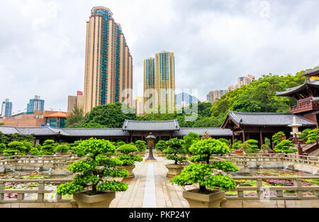 Hongkong - 03 Juli, 2018: Chi Lin Nunnery in Hongkong Stockfoto