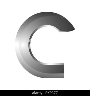 Technologie style logo Symbol Monogramm. Buchstabe C-Logo Stock Vektor