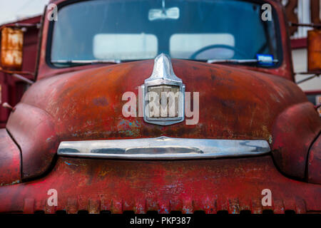 Internationalen L-120 rot Pickup truck in Texas, USA Stockfoto