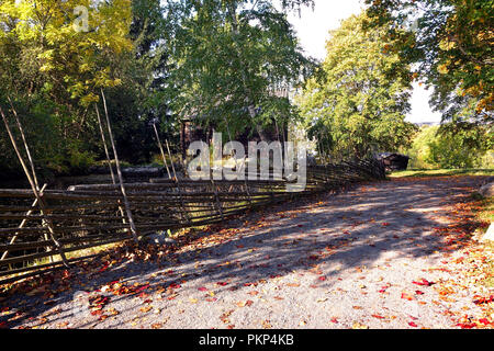 Ländliche Szene in Skansen, das erste Open-air Museum und Zoo, auf der Insel Djurgården in Stockholm, Schweden. Stockfoto