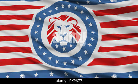 Trump Party Closeup Flagge, 3D-Rendering Stockfoto