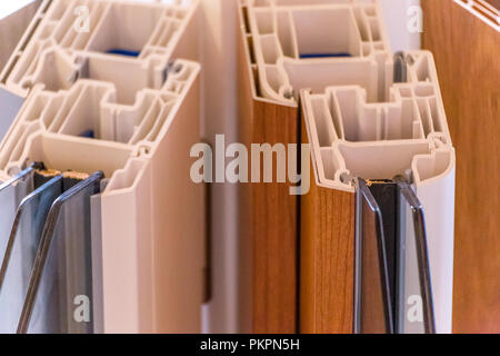 Nahaufnahme des PVC-Fenster Stockfoto